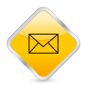 邮件黄色方形图标