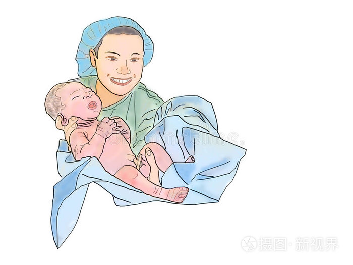 助产士和新生儿