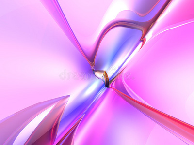 三维彩色抽象渲染粉红色背景