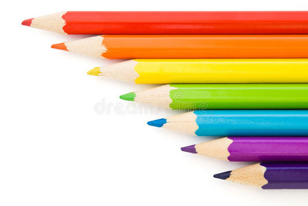 彩色铅笔隔离