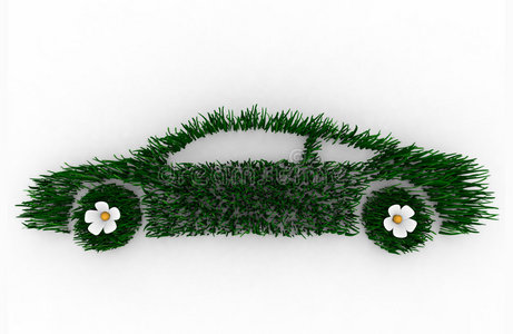 草做的绿色汽车