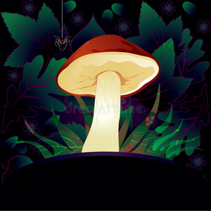 蘑菇装饰卡图片