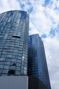 蓝色企业摩天大楼