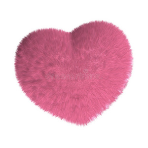 毛茸茸的粉红色心脏