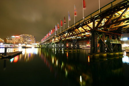 悉尼中央商务区达令港夜景