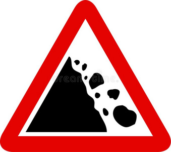 悬崖边缘警告标志图片