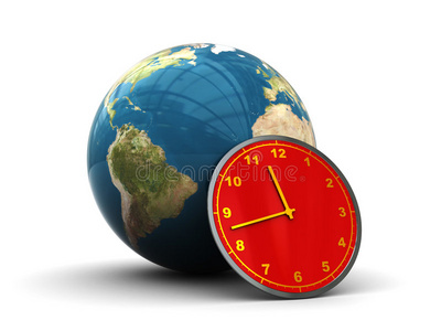 地球和时钟图标