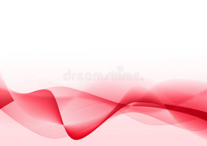 抽象红色波浪线