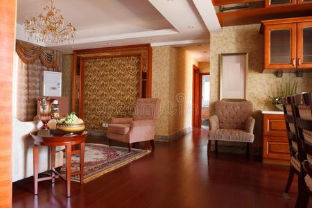 公寓 天花板 房子 窗帘 走廊 沙发 优雅 家具 桌子 木材