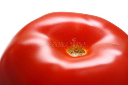 一个红西红柿的一部分