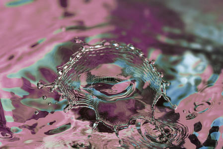 水滴碰撞亮色图片