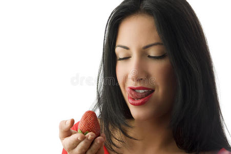舌头和草莓
