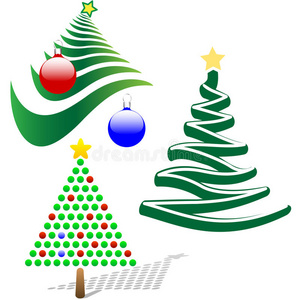 三件套圣诞树设计元素