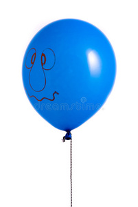 微笑的蓝色气球