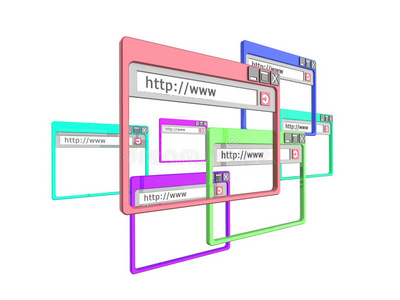 三维internet浏览器窗口