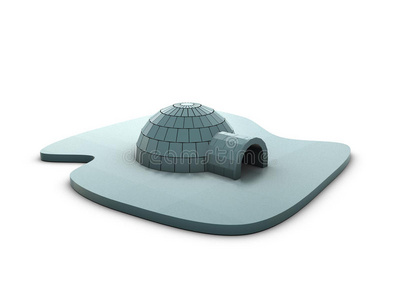 雪块砌成的圆顶小屋
