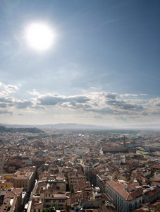 从钟楼看佛罗伦萨城市景观图片