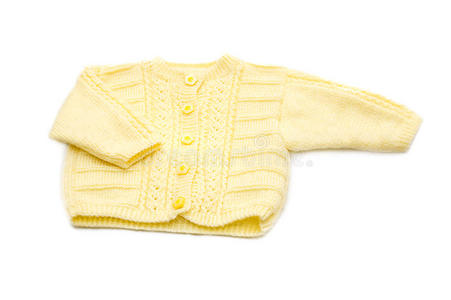 羊毛手工黄色婴儿大衣