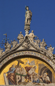 圣马可大教堂基督升起马赛克威尼斯