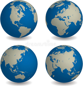 从四种不同的全球视角看世界图片