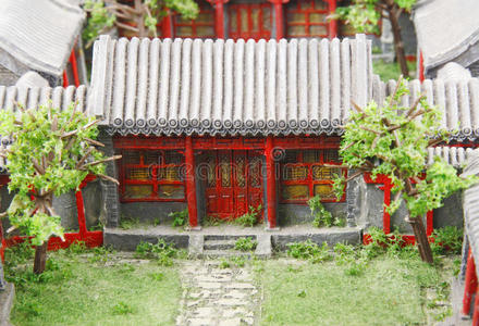 中式庭院模型图片
