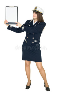 穿制服的女船长图片
