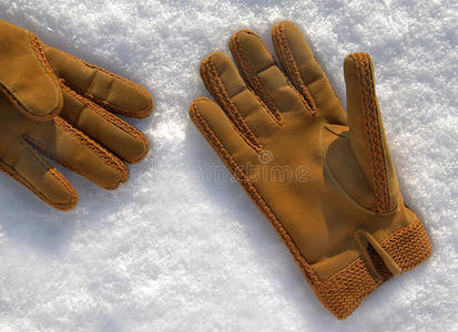 冬季羊皮手套图片