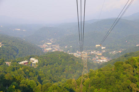 大烟山日落图片