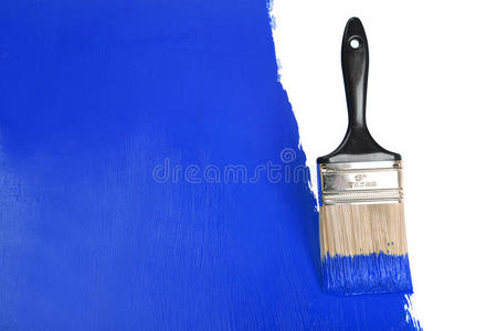刷蓝漆墙图片