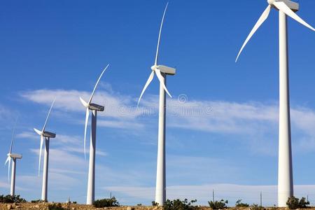 替代能源风力发电场的风力涡轮机