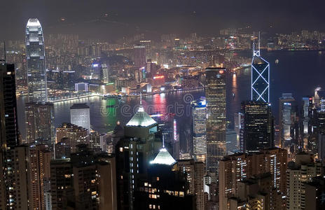 香港市区夜景