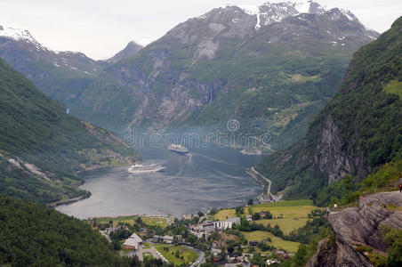 geirangerfjord上方视图