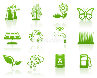 环境绿色图标集