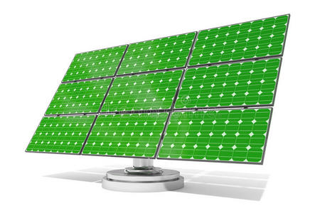 绿色太阳能电池板