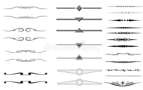 矢量装饰分隔线或边框