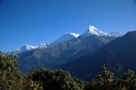 尼泊尔的雪峰