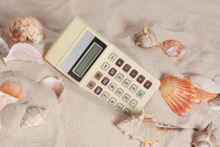 沙滩上的计算器
