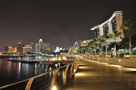 新加坡天际和河流