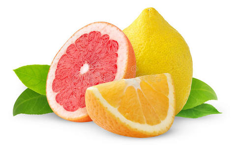 孤立的柑橘类水果图片