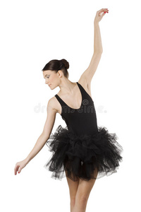 穿黑衣服的漂亮芭蕾舞演员