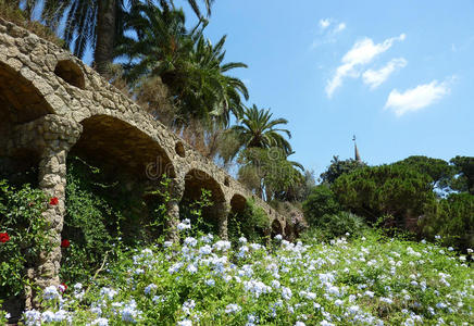 park guell，巴塞罗那，西班牙