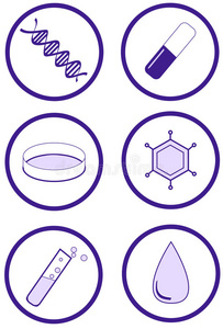 科学健康测试图标集