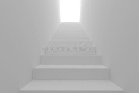 三维抽象楼梯，向上