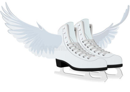 带翅膀花样滑冰女子滑冰鞋图片