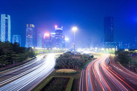 现代城市夜景