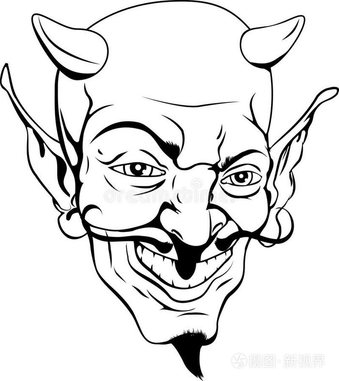黑白魔鬼脸