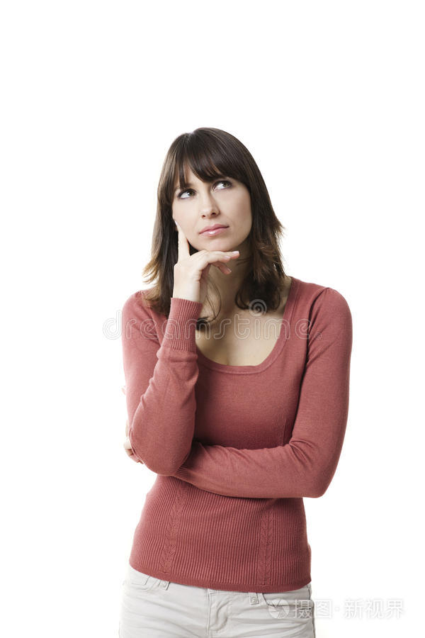 美女思考照片-正版商用图片0kze0f-摄图新视界
