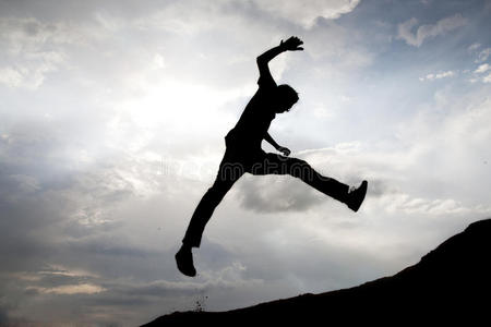 飞跃成功的飞跃照片