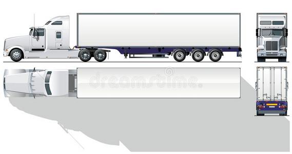 vector高细节商用半挂车