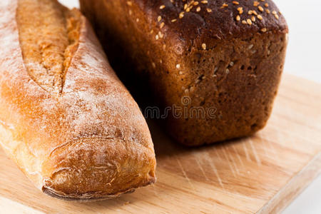 新鲜面包和法式面包